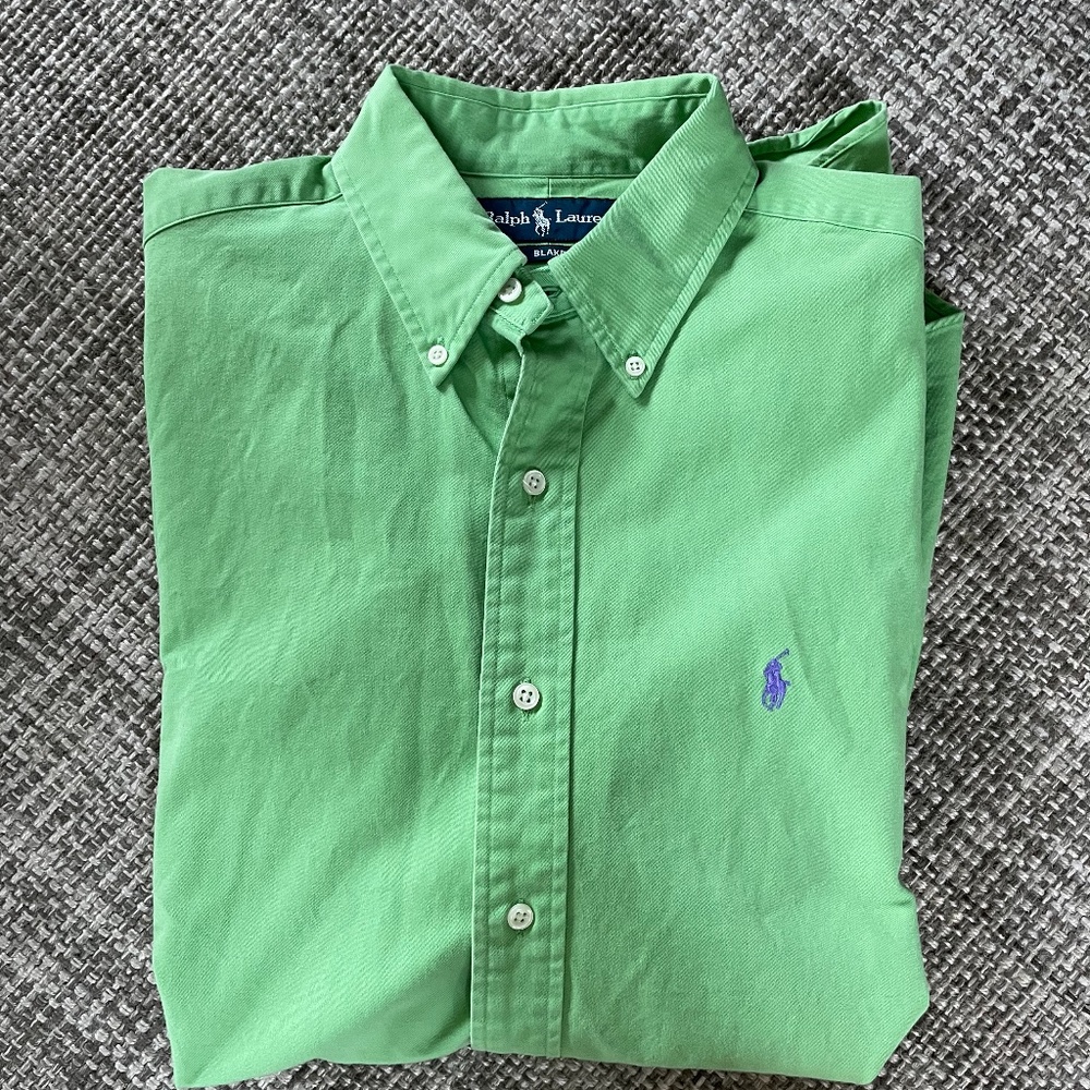 Green men’s size M Ralph Lauren button down shirts